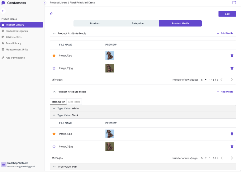 Product catalog